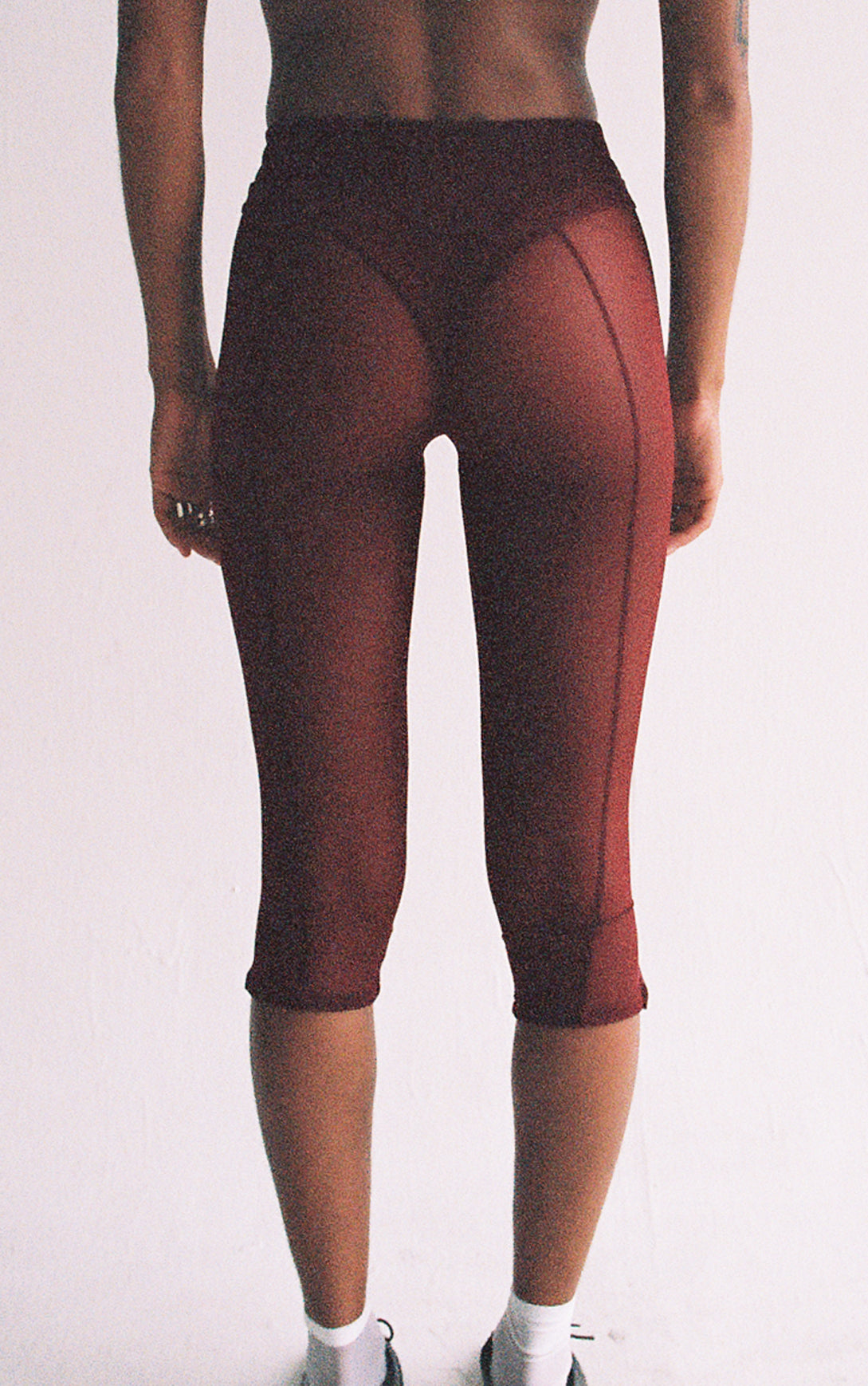 Sheer Stretch Mesh Capri